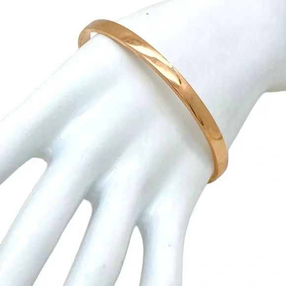 Kate Spade Idiom Bangle Bracelet STOP AND SMELL THE ROSES Rose Gold Plated
